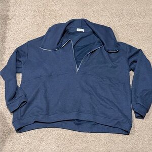 In Bloom Deep Blue Textured Pullover